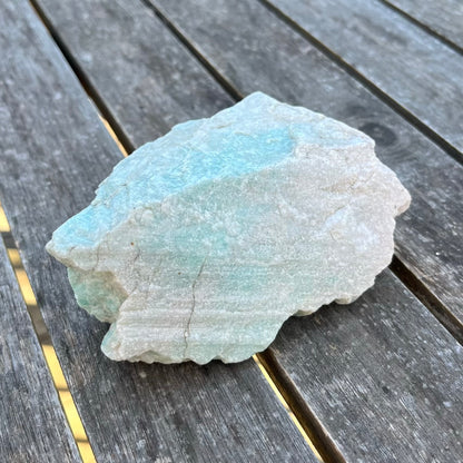 Amazonite Large Raw Stone - Calm, Empowering