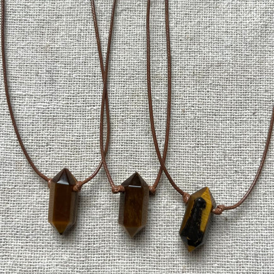 Power Point Pendant - Tiger Eye