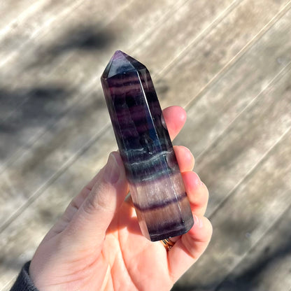 Fluorite Medium Tower Crystal - Vibrant, Clarifying, Uplifting