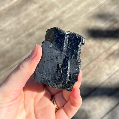 Black Tourmaline Medium Raw Crystal - Protection
