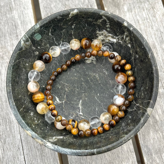 Black Onyx Medium Crystal Bowl - Protection, Grounding, Strength