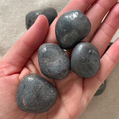 Hematite Large Tumble Stone - Grounding, Protection, Balance