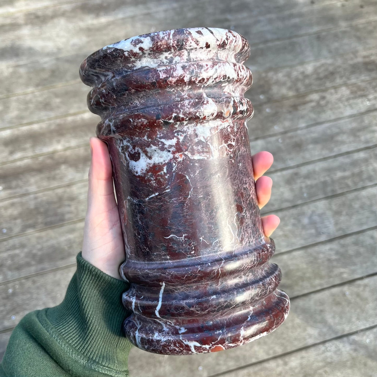 Red Onyx Column Bookends - Determination