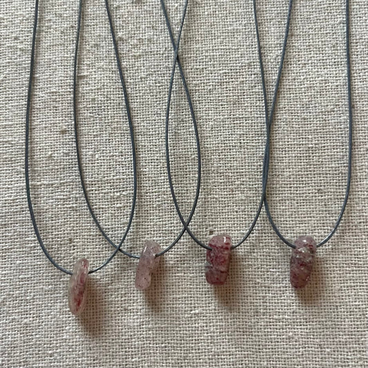 Love Magic Pendant - Strawberry Quartz