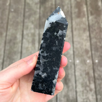 Tourmaline in Quartz Large Point Crystal - Grounding, Protective, Purifying