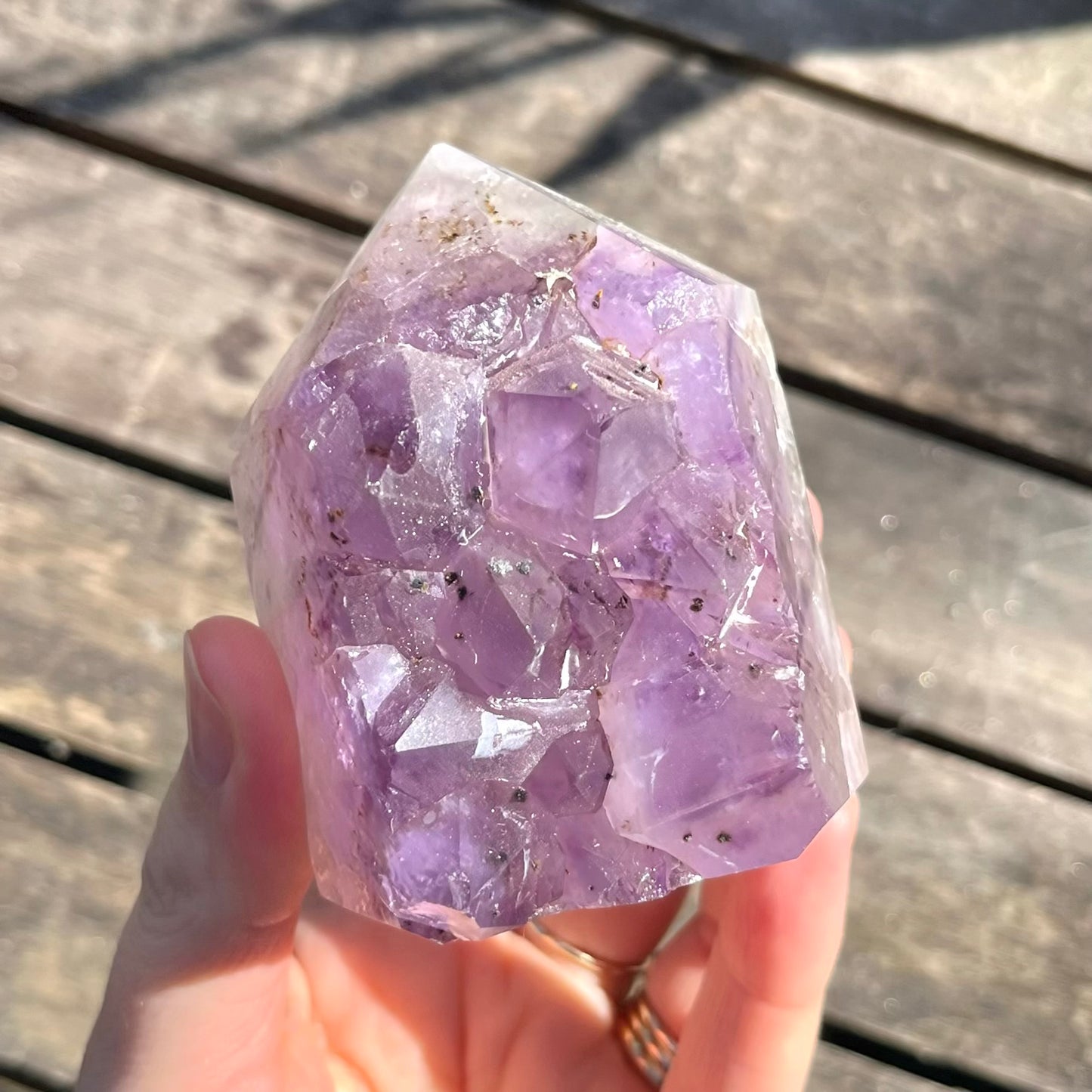 Amethyst Medium Cluster Point Crystal - Peace, Intuition, Protection