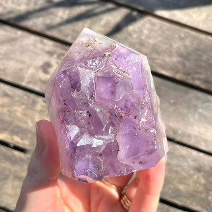 Amethyst Medium Cluster Point Crystal - Peace, Intuition, Protection