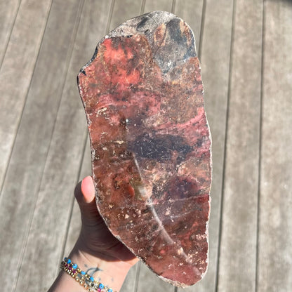 Rhodonite Large Slab Crystal - Compassion, Emotional Healing