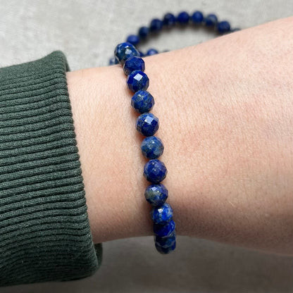 Lapis Lazuli 6mm Facet Beaded Bracelet - Inner Truth