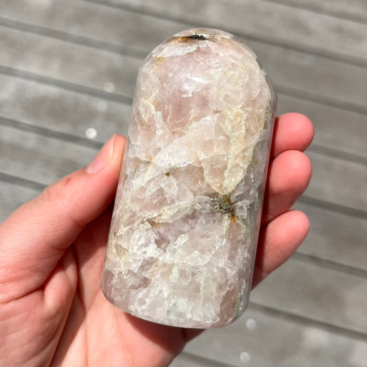 Rose Calcite Freeform Crystal - Nurturing, Calming, Heart-Healing