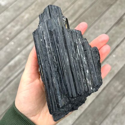 Black Tourmaline Large Raw Crystal - Protective, Grounding, Purifying
