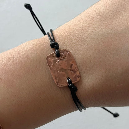 Copper Plate Cord Bracelet - Creativity, Motivation