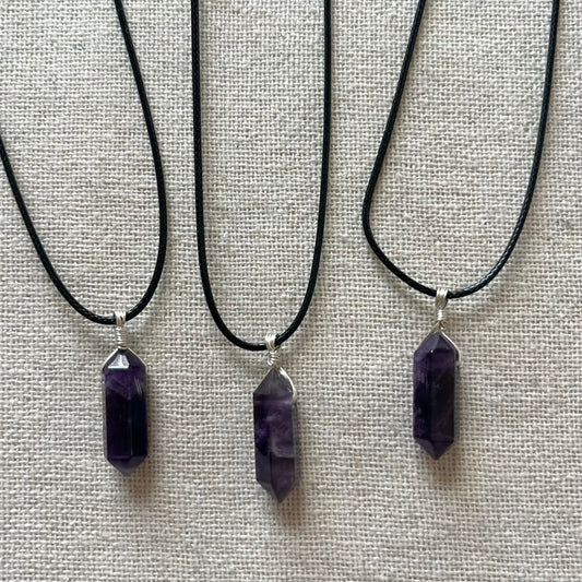 Divine Point Pendant - Amethyst