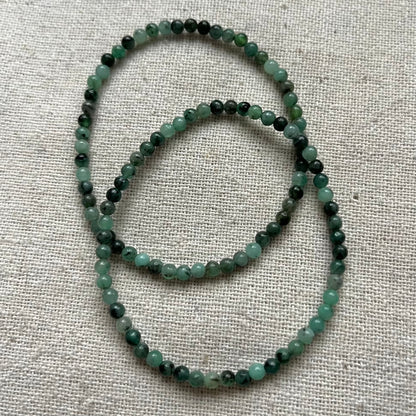Emerald 3mm Beaded Bracelet - Rejuvenation