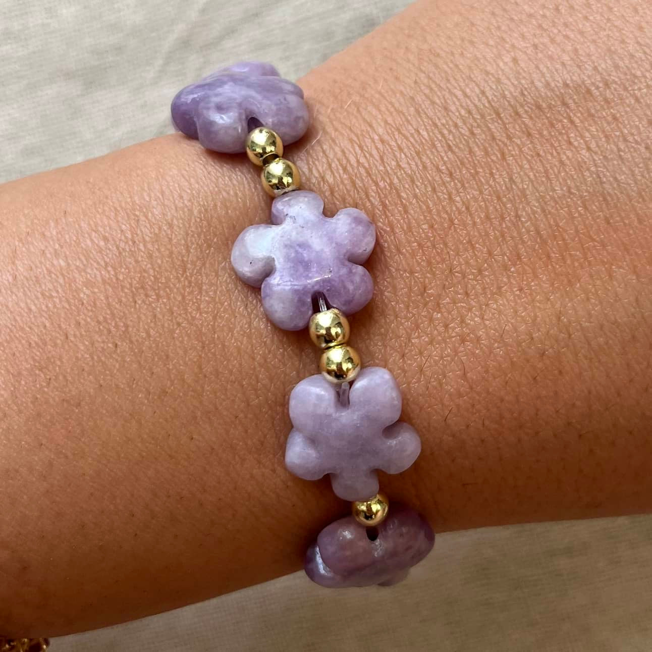 Magic Flower Bracelet Large - Lepidolite