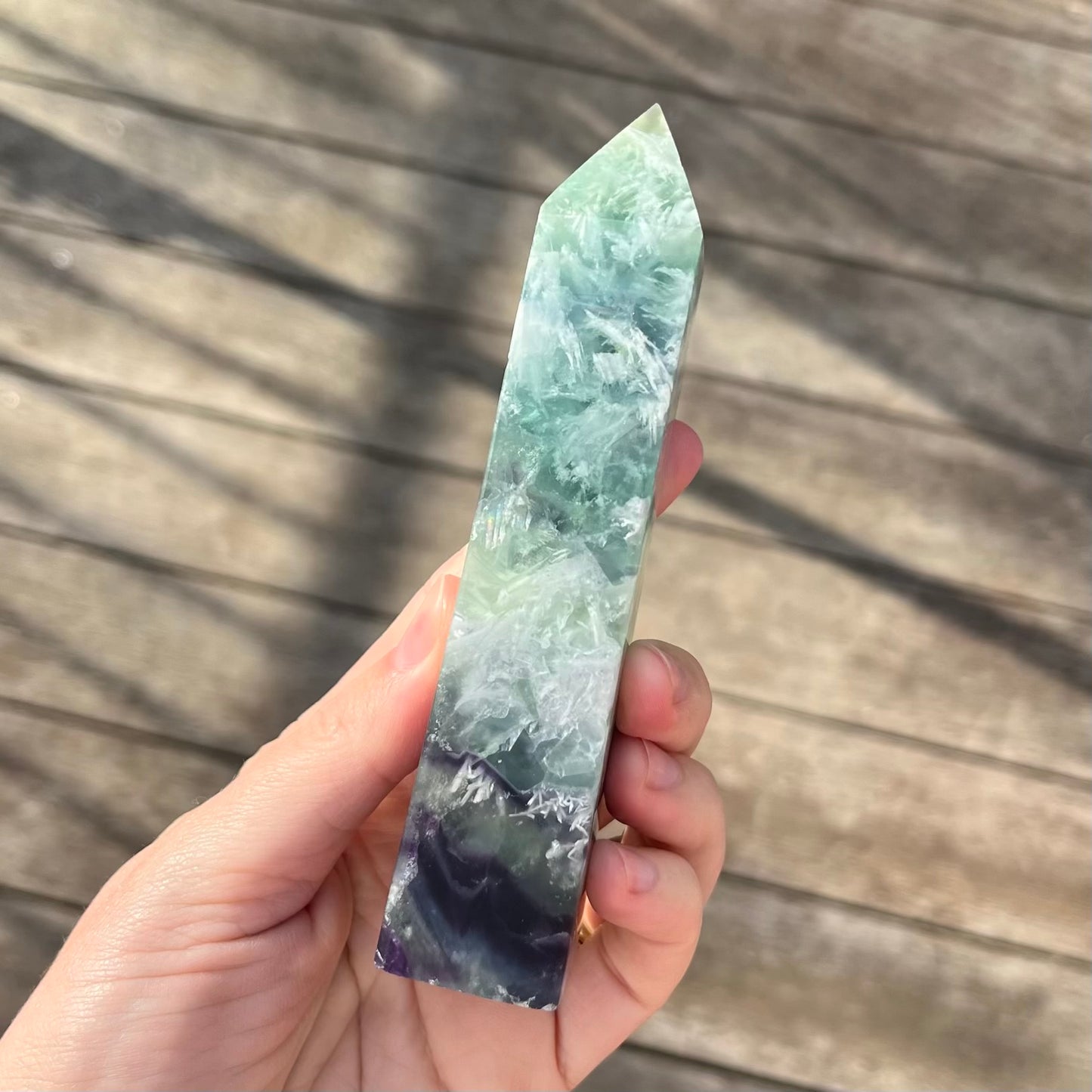 Candy Fluorite Large Tower Crystal - Vibrant, Clarifying, Uplifting