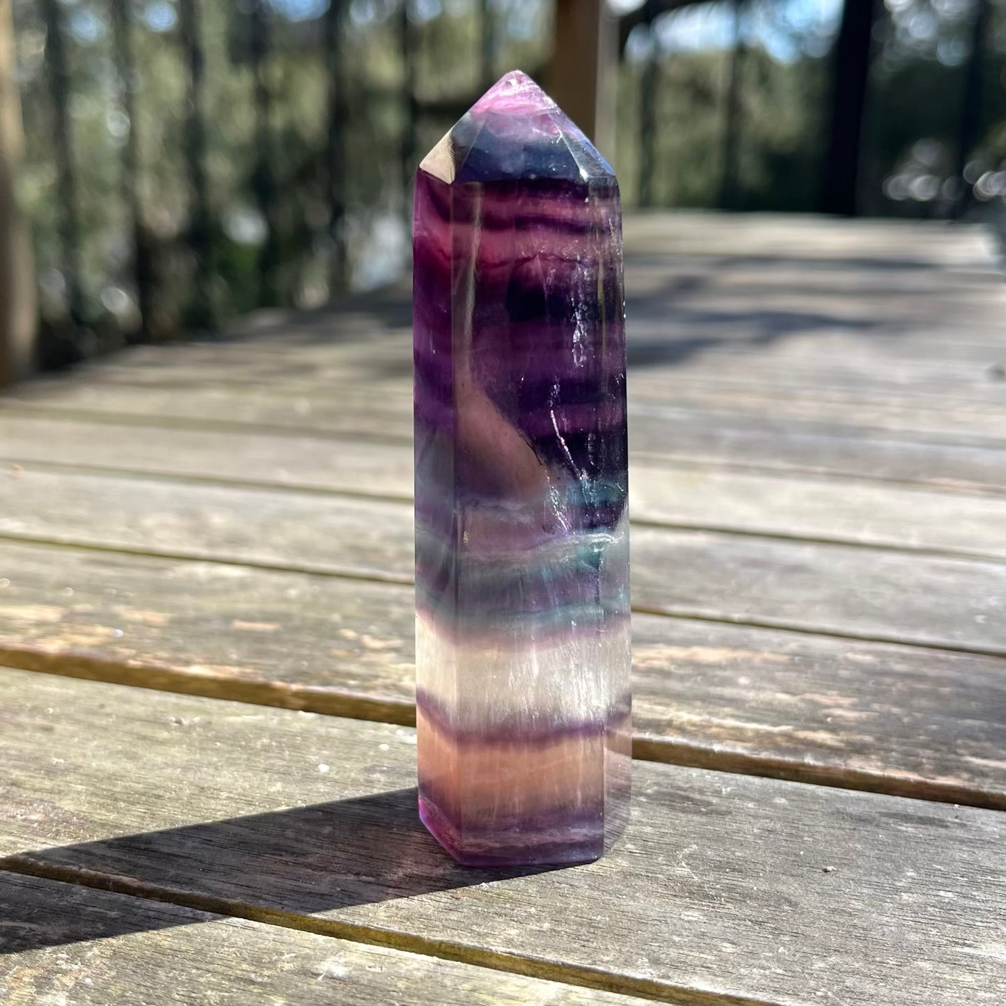 Fluorite Medium Tower Crystal - Vibrant, Clarifying, Uplifting