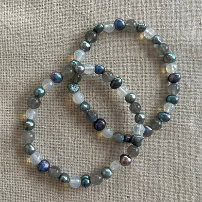 Mermaid Magic Bracelet - Labradorite, Opalite & Freshwater Pearl