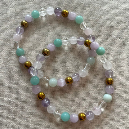 Fairy Protection Bracelet - Rose Quartz, Kunzite, Amethyst, Aventurine
