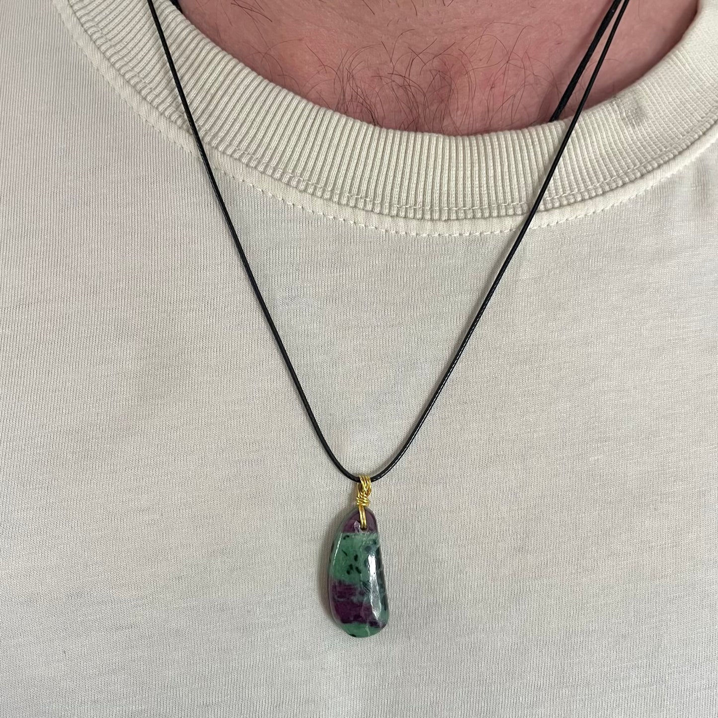 Ruby Zoisite Pendant - ONE OF A KIND