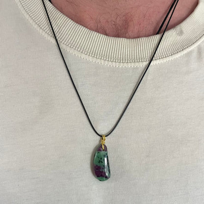 Ruby Zoisite Pendant - ONE OF A KIND