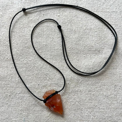 Arrow Point Pendant - Red Agate