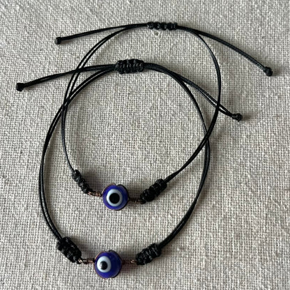 Evil Eye Copper Woven Bracelet