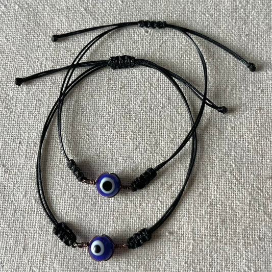 Evil Eye Copper Woven Bracelet