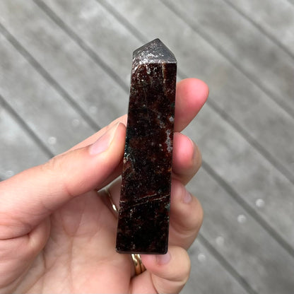 Garnet Small Tower Crystal - Energising, Protective, Passionate