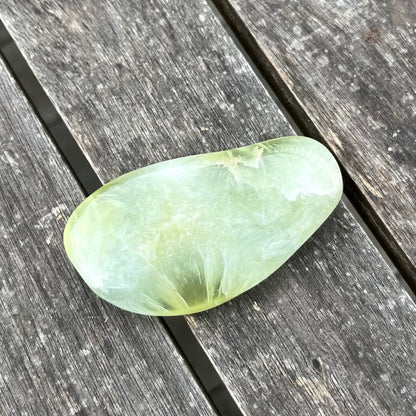 Prehnite Palm Stone Crystal - Protection, Emotional Healing