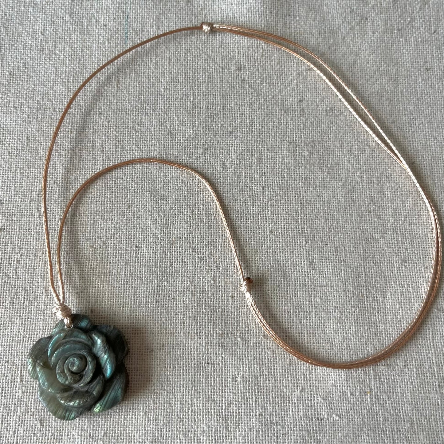 Labradorite Rose Pendant - ONE OF A KIND