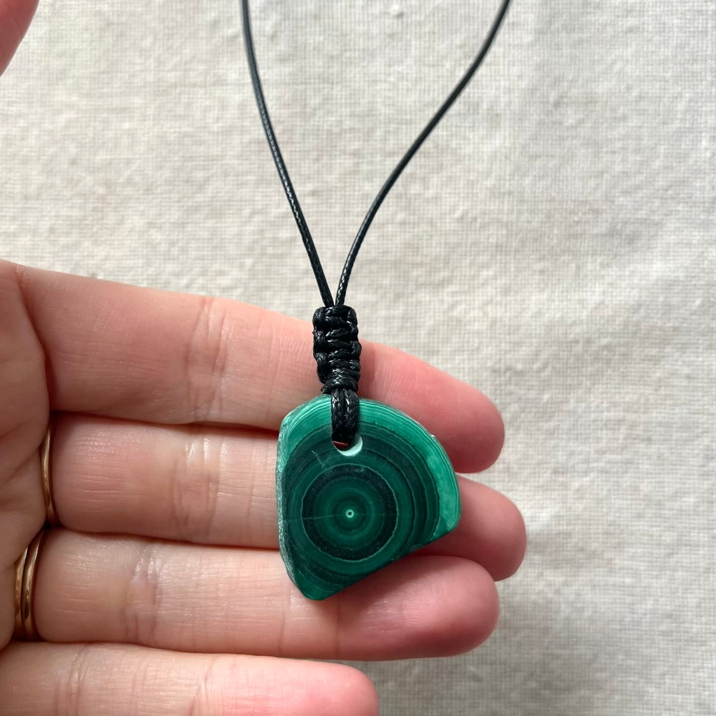 Malachite Swirl Pendant - ONE OF A KIND