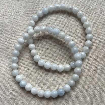 Celestite 6mm Beaded Bracelet - Ethereal
