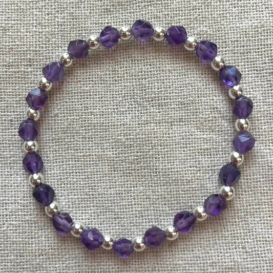 Facet Geo Bracelet - Amethyst