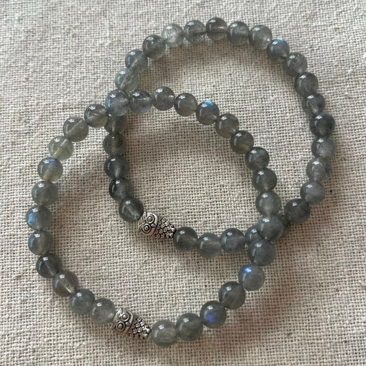 Owl Wisdom Bracelet - Labradorite