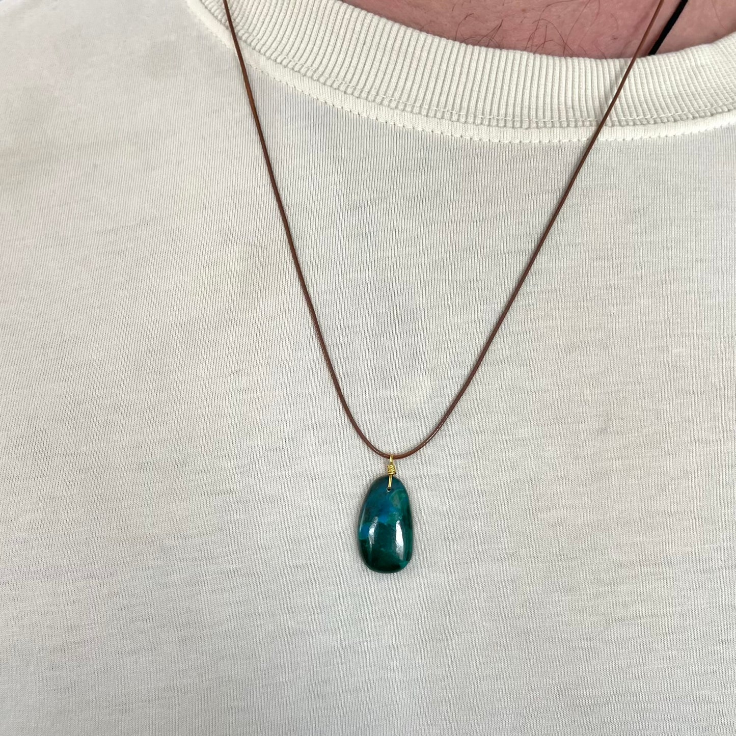 Empower Pendant - Malachite Chrysocolla