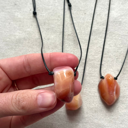 Joy Pendant - Peach Agate