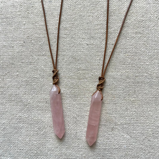 Love & Power Pendant - Rose Quartz