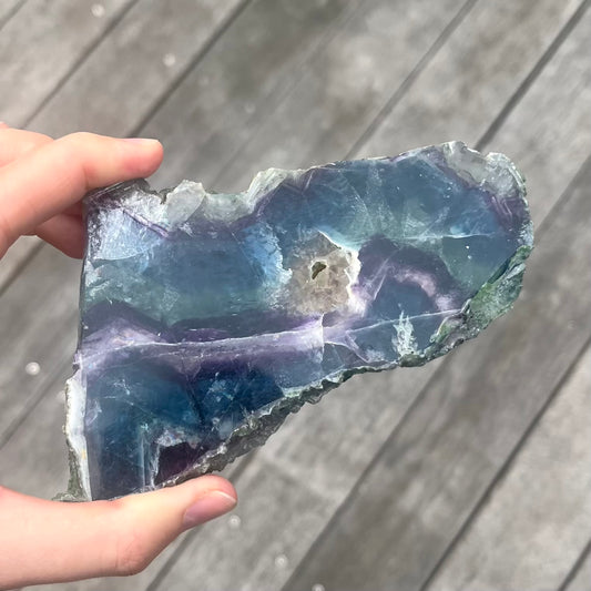 Fluorite Medium Slab Crystal - Vibrant, Clarifying, Uplifting