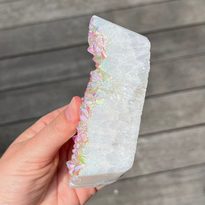 Angel Aura Quartz Medium Raw Crystal - Ethereal, Uplifting, High-Vibe