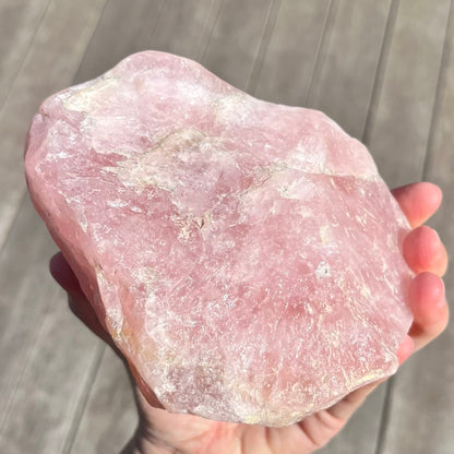 Rose Quartz XL Raw Crystal - Unconditional Love & Harmony