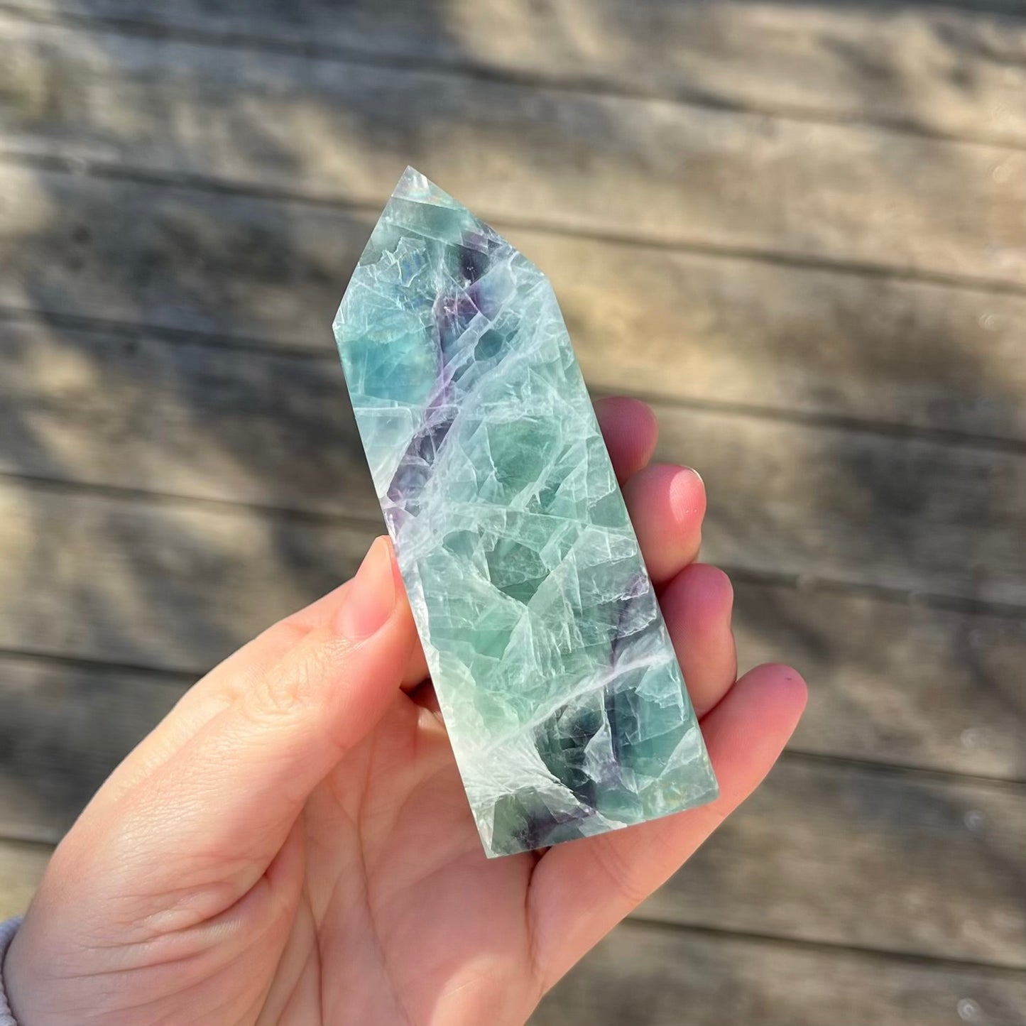 Candy Fluorite Medium Tower Crystal - Vibrant, Clarifying, Uplifting