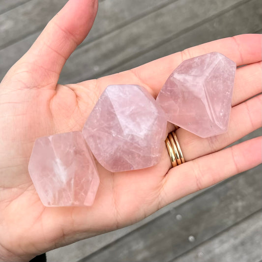 Rose Quartz Faceted Crystal - Loving, Nurturing, Harmonizing