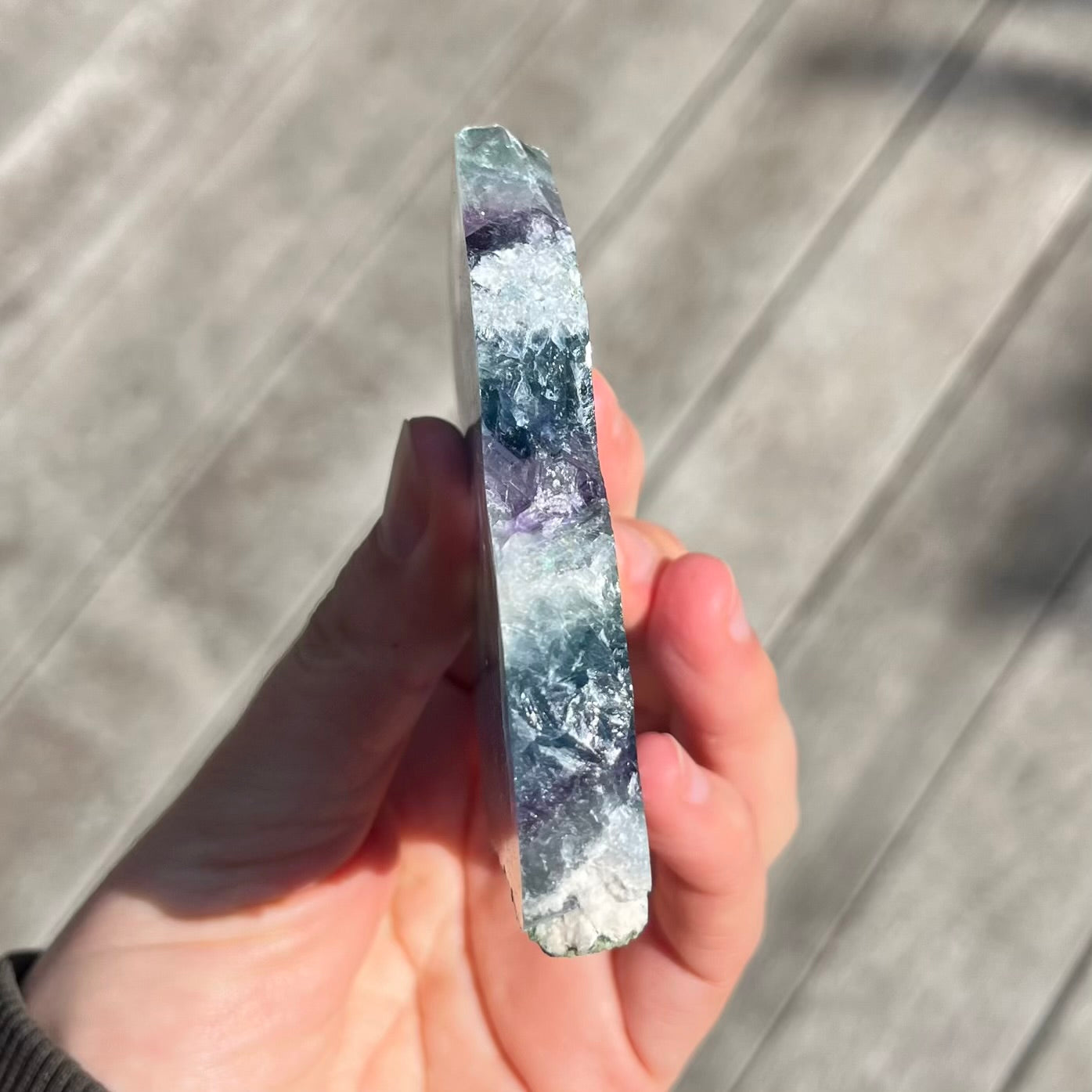 Fluorite Medium Slab Crystal - Vibrant, Clarifying, Uplifting