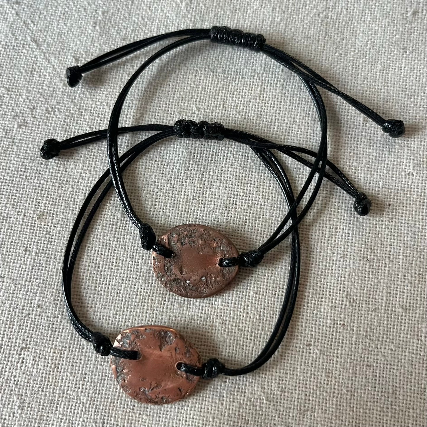 Copper Oval Cord Bracelet - Energy, Vitality, Balance