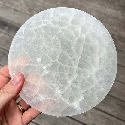 Selenite Large Charging Plate - High Vibe, Protection, Spiritual Connection