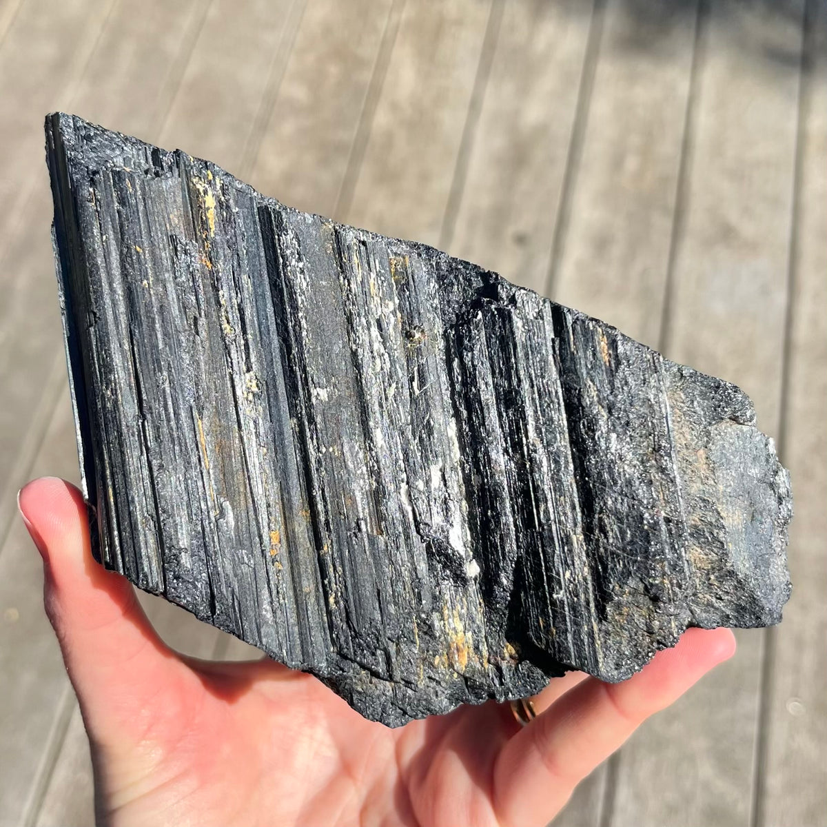 Black Tourmaline XL Raw Crystal - Protection