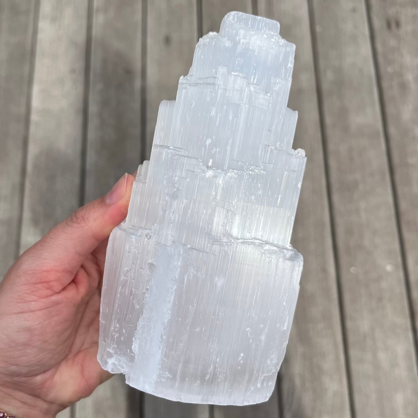 Selenite Large Raw Tower Crystal - High Vibe, Protection, Spiritual Connection