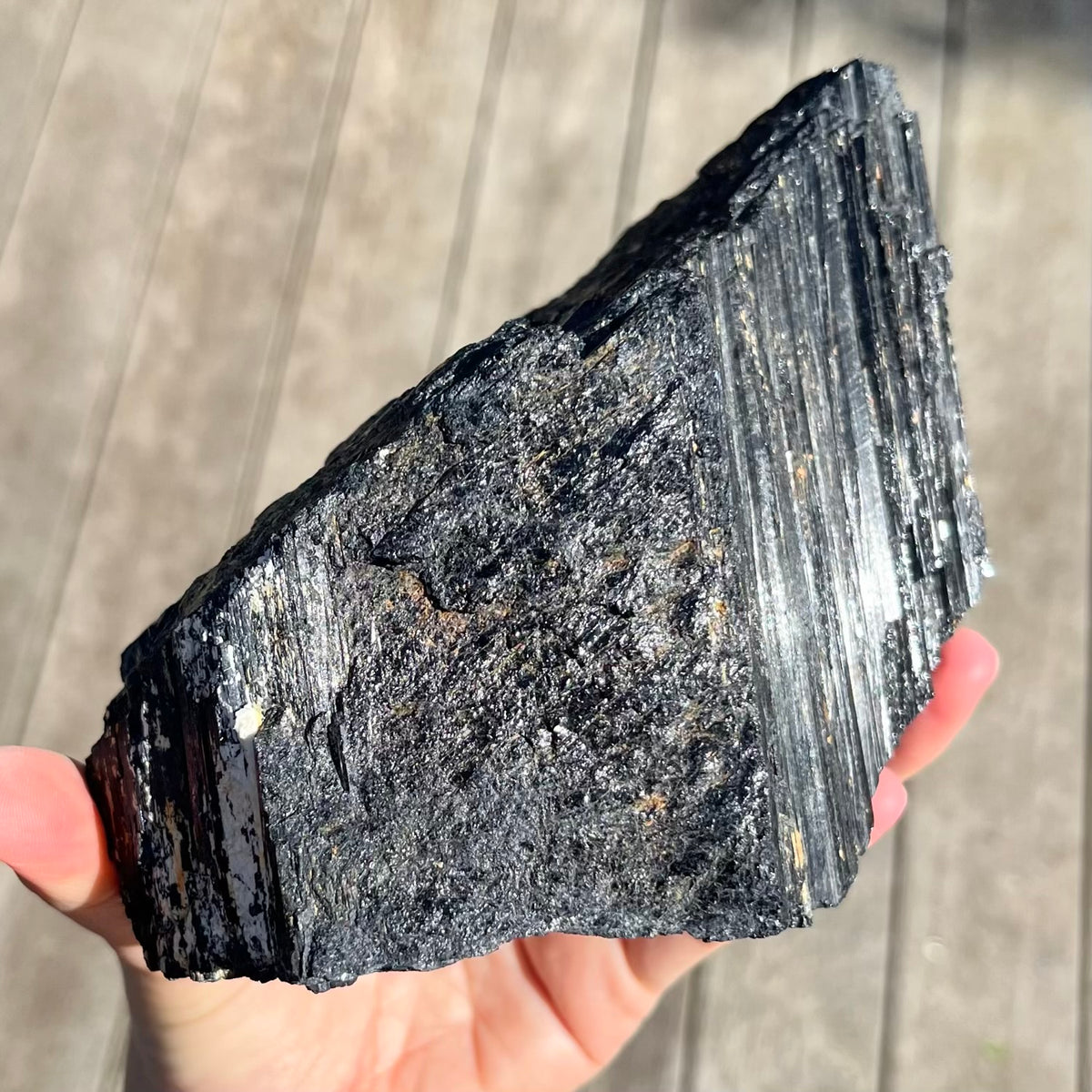 Black Tourmaline XL Raw Crystal - Protection
