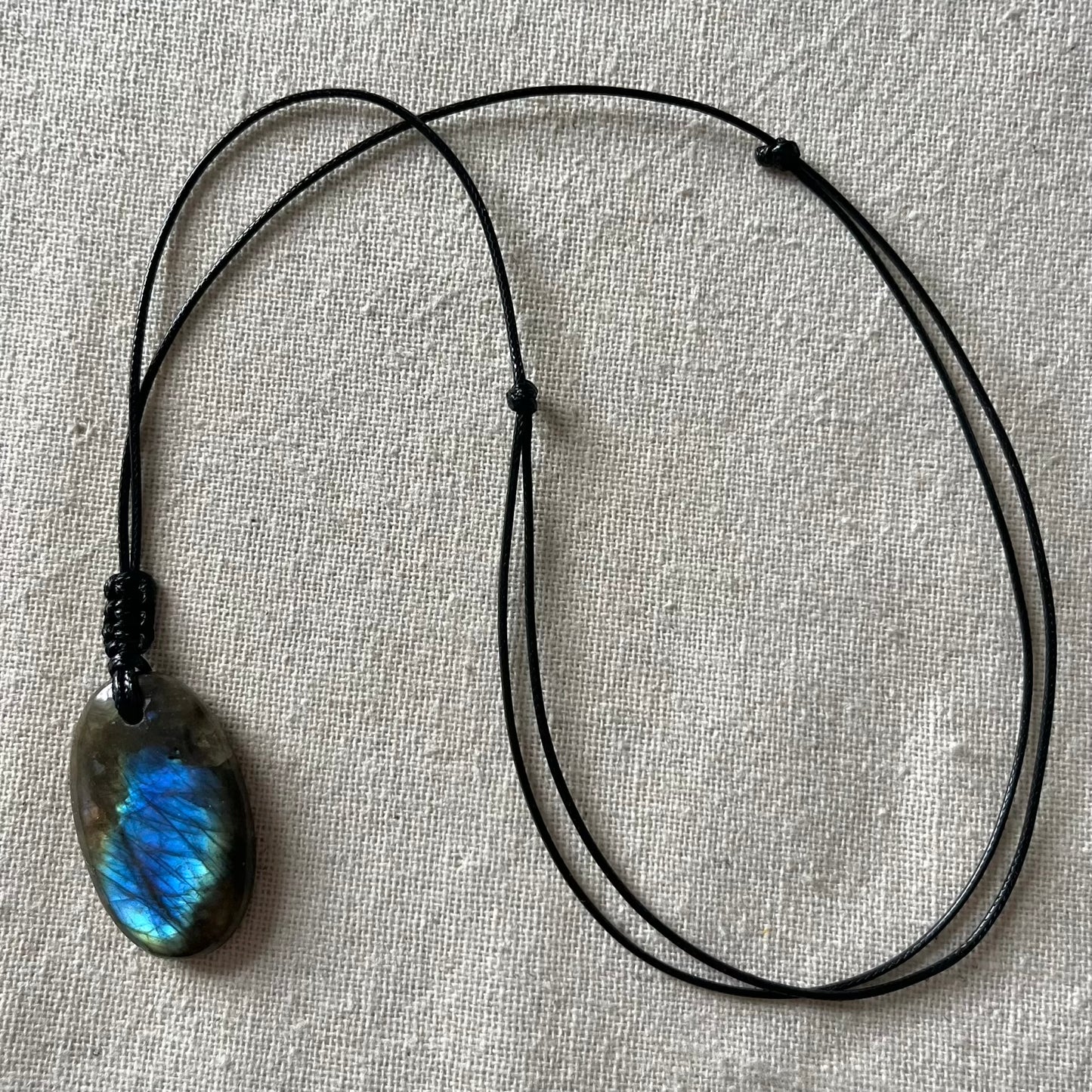 Labradorite Oval Small Pendant - ONE OF A KIND